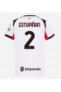 Fotbalové Dres AC Milan Pervis Estupinan #2 Dámské Venkovní Oblečení 2025-26 Krátký Rukáv